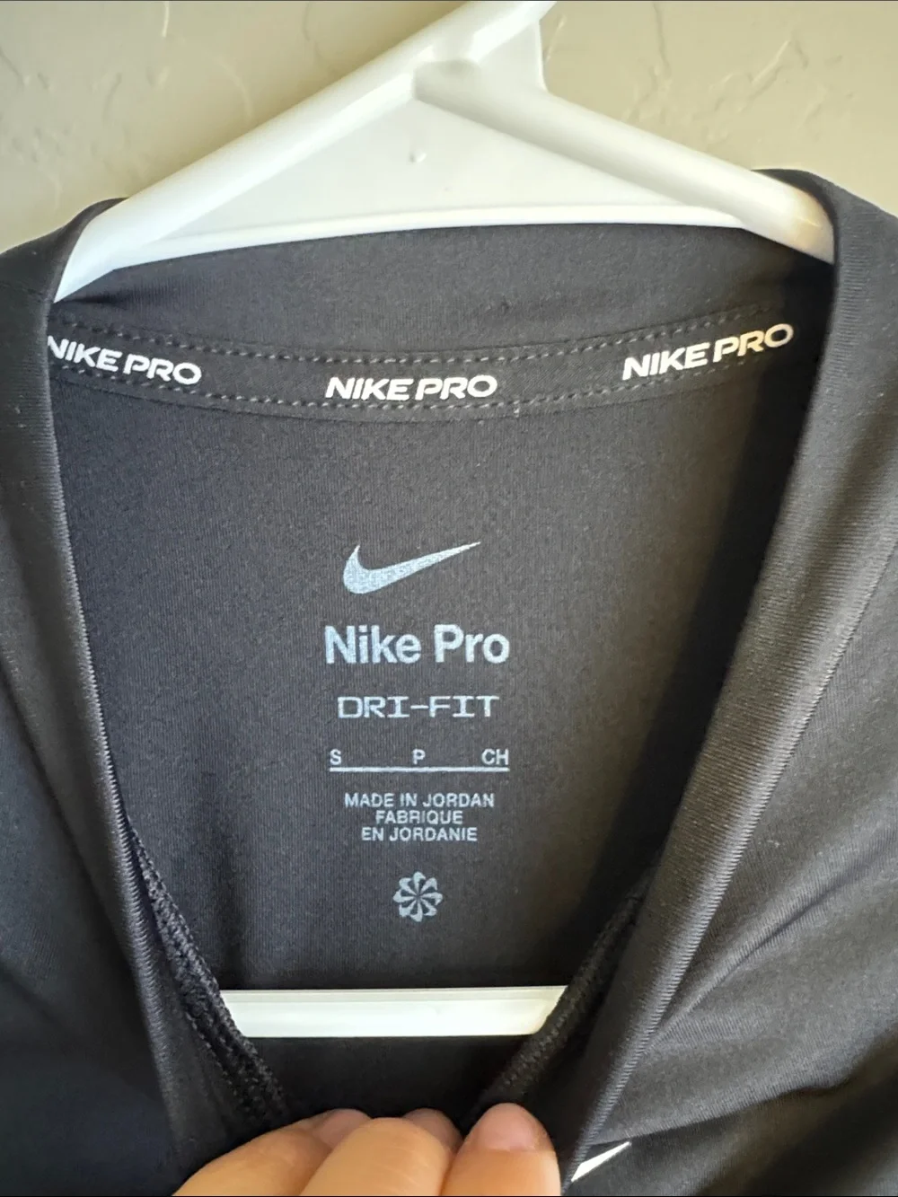 Nike Black Sleeveless Athletic Tank with White Swoosh